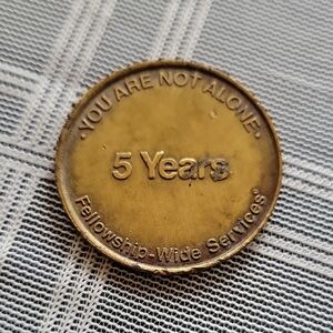 Brass Bronze SALA 5-Year Sex and Love Addiction Coin